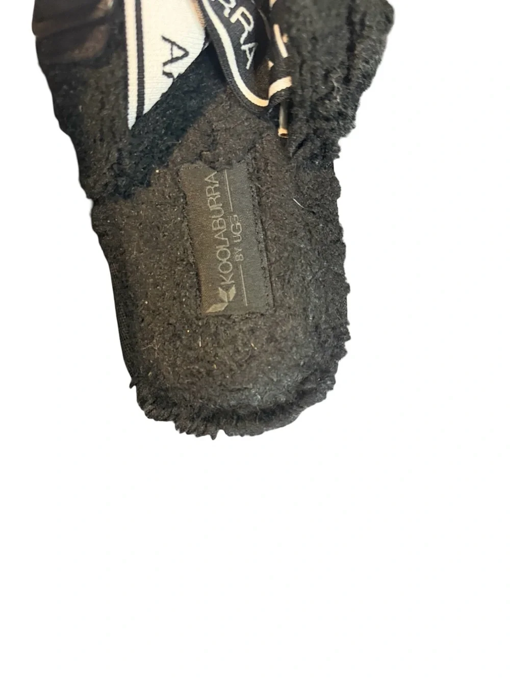 Koolaburra by UGG Women’s Black Slip-On Open Toe Faux Fur Slippers Sz 6